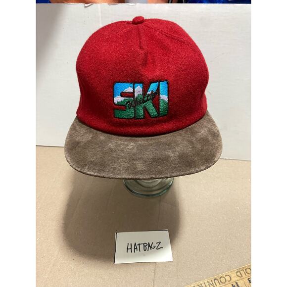 The Shirt Company Vintage Mountain Ski Hat - Red Brown Whistler - Picture 3 of 10